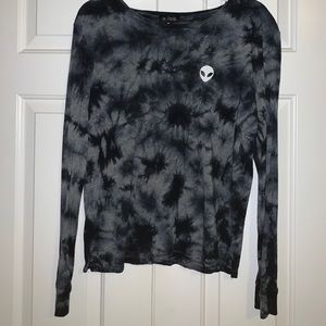 Long sleeve Alien Logo Tie dyed Shirt